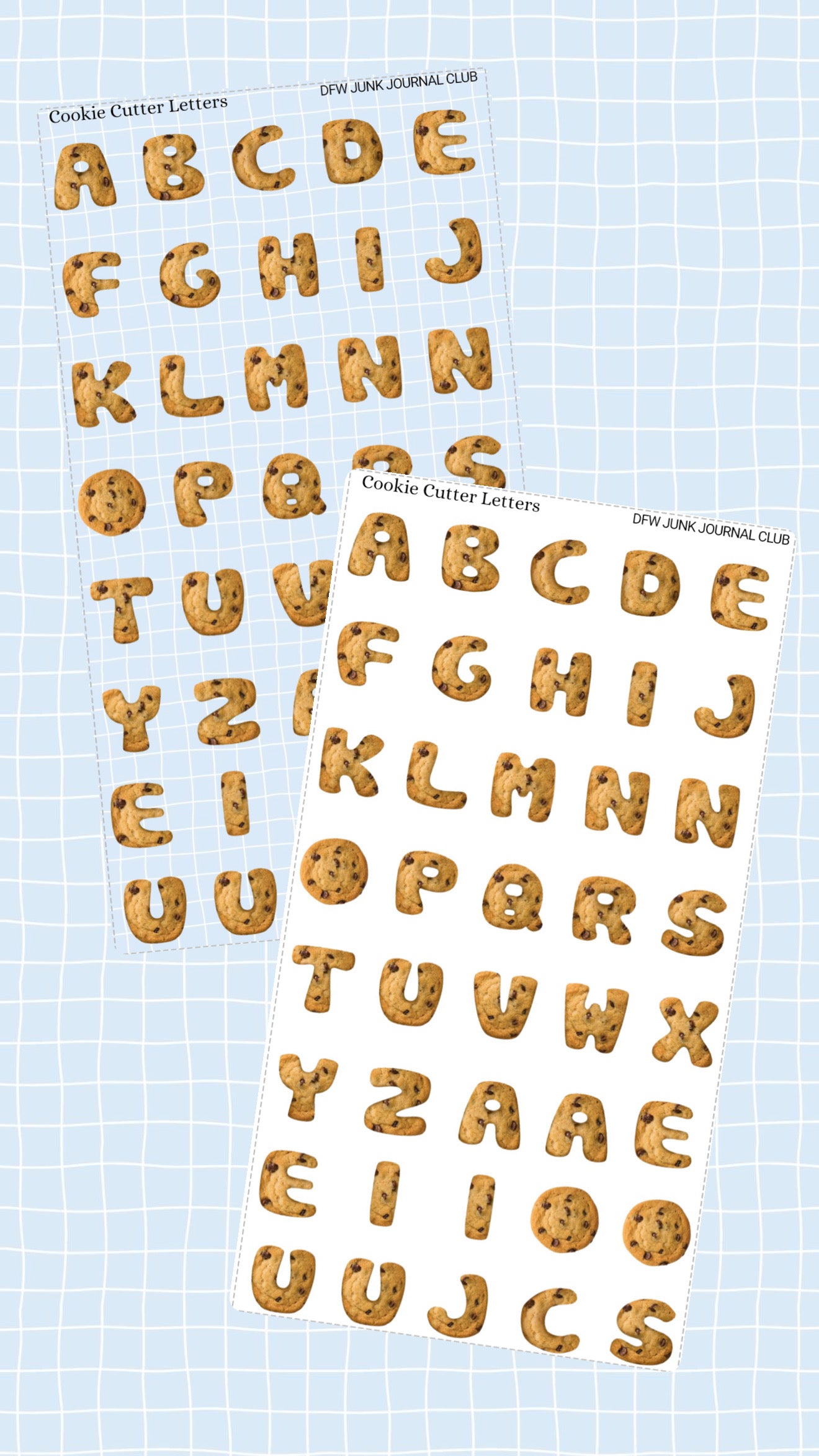 Cookie Cutter Letters Sticker Sheet