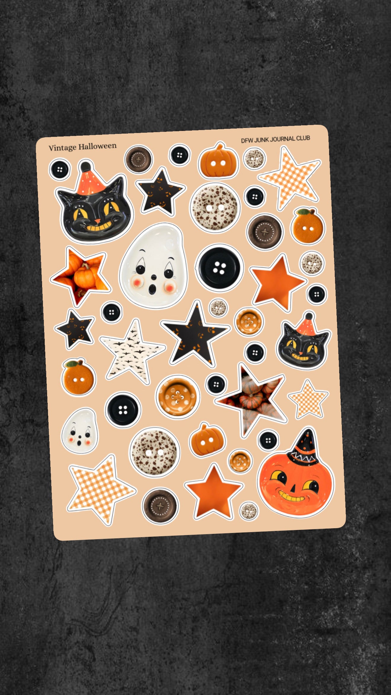 Vintage Halloween Sticker Sheet