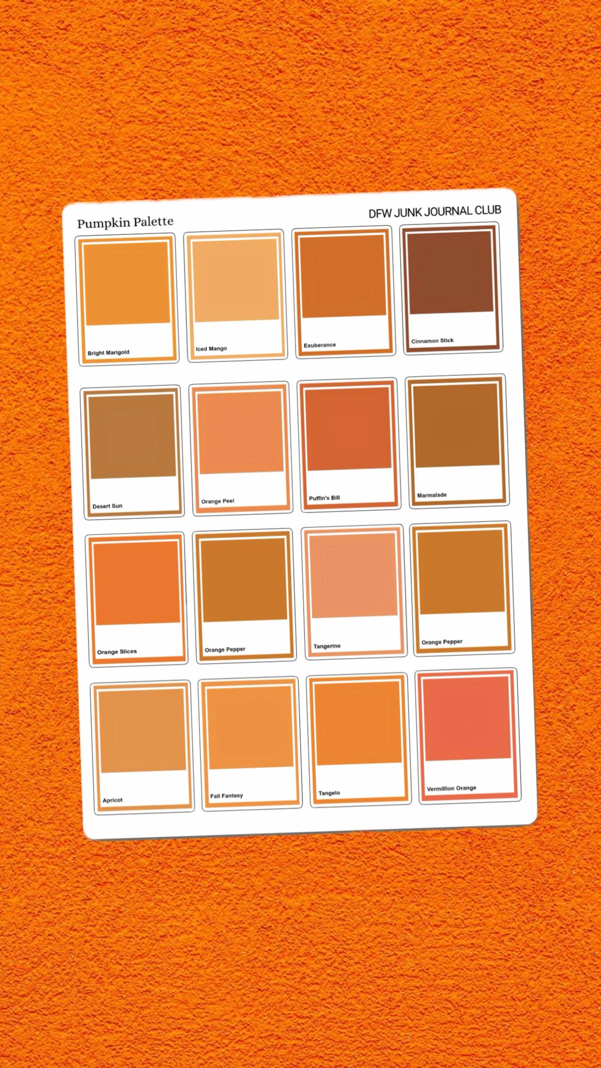 Pumpkin Palette Sticker Sheet