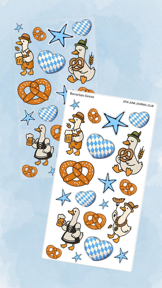 Bavarian Geese Sticker Sheet