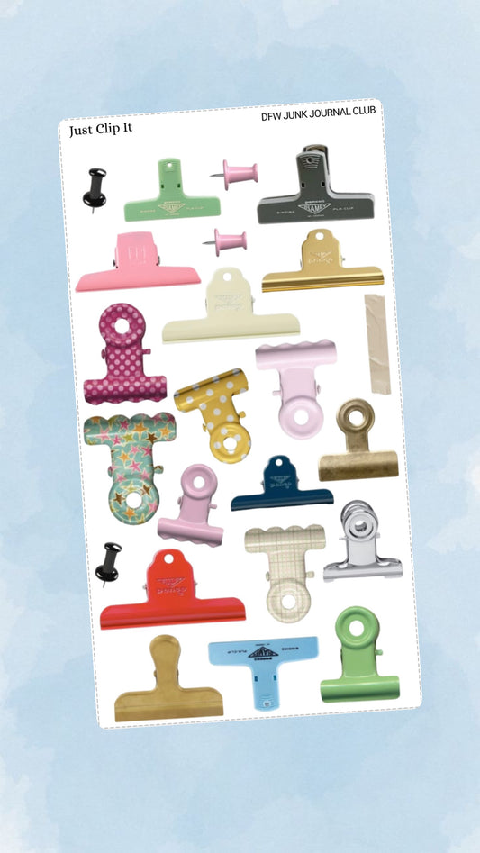 Just Clip It Sticker Sheet