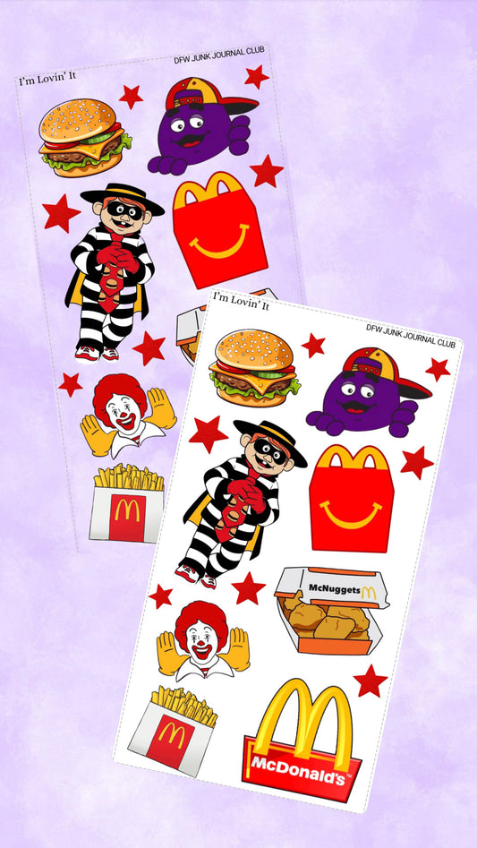 I'm Lovin' It Sticker Sheet