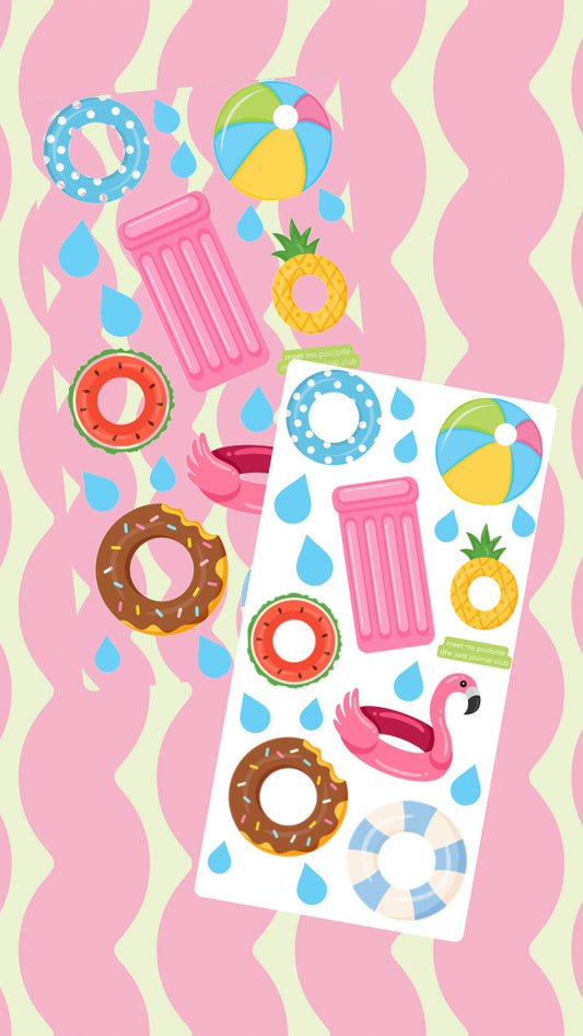 Meet Me Poolside Sticker Sheet