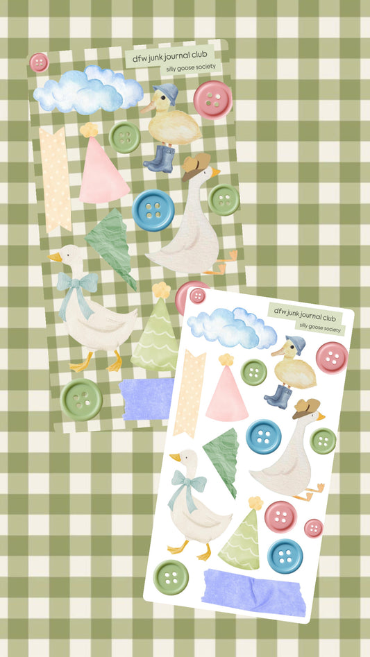 Silly Goose Society Sticker Sheet