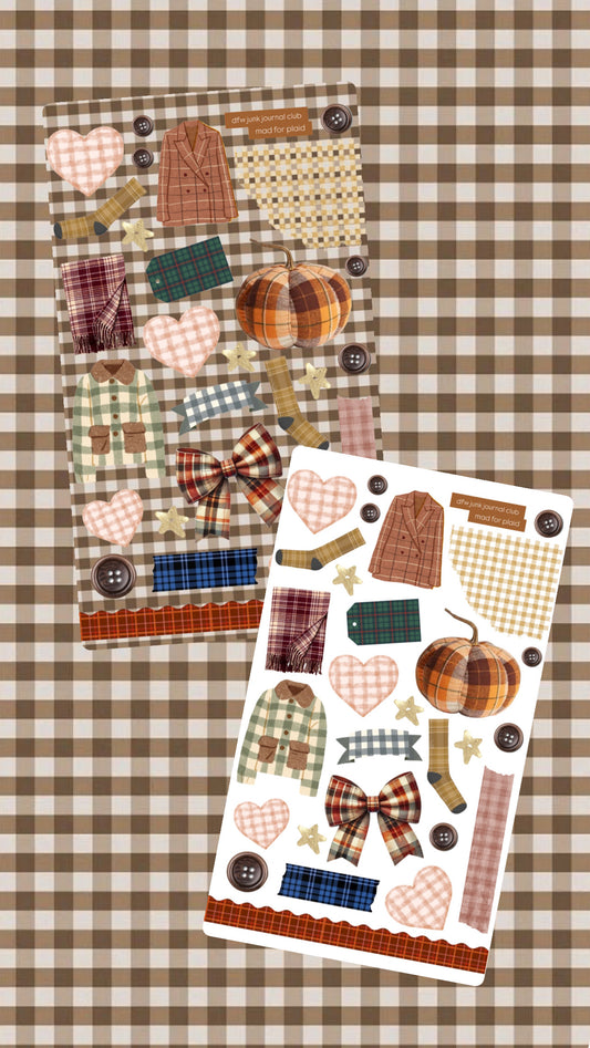 Mad for Plaid Sticker Sheet