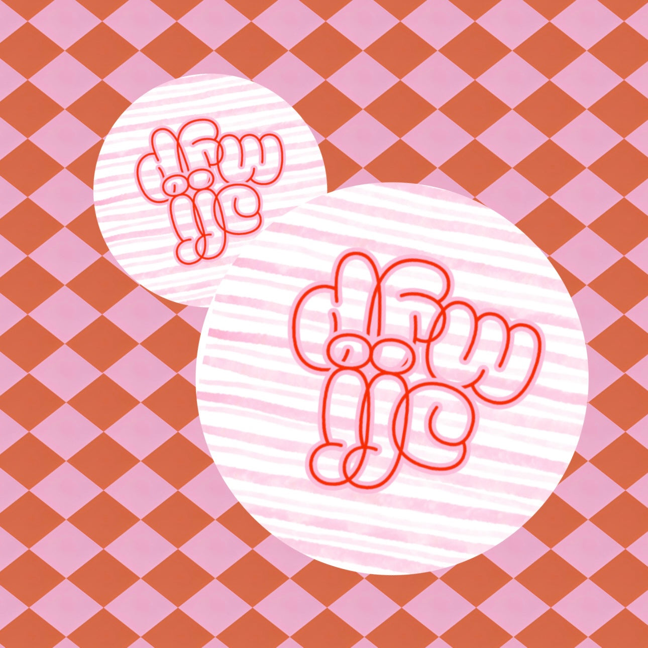 Neon Bubble Letter Button