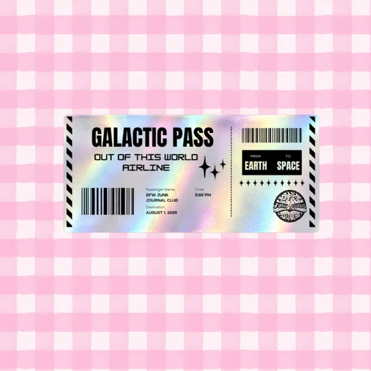 Galactic Pass Vinyl Holographic Sticker