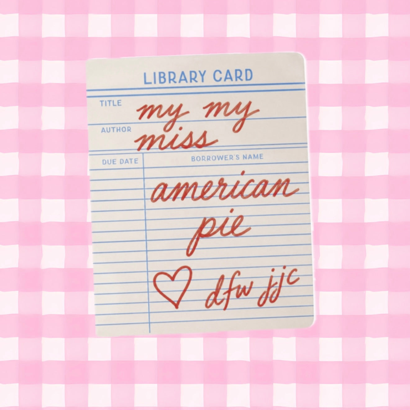 My My Miss American Pie Vinyl Sticker