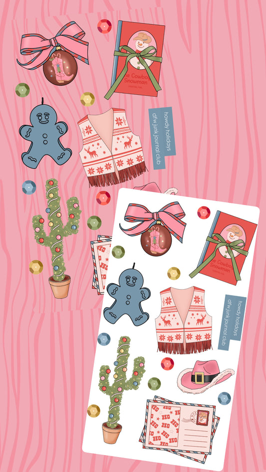 Howdy Holidays Sticker Sheet