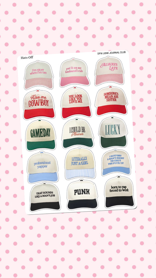 Hats Off Sticker Sheet