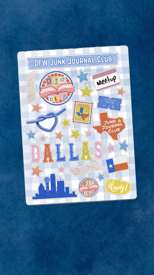 DFW Junk Journal Club Sticker Sheet