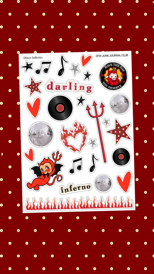 Disco Inferno Sticker Sheet