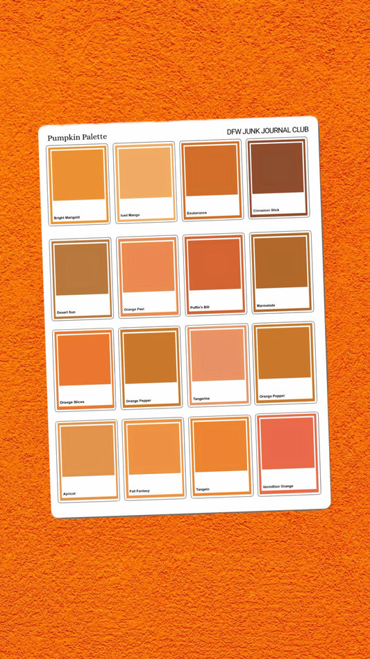 Pumpkin Palette Sticker Sheet